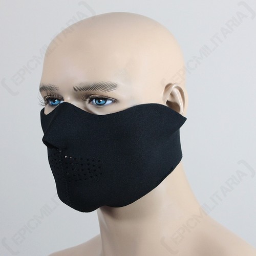 Neoprene half mask - half, black