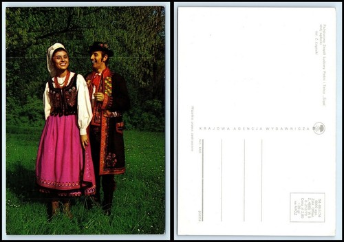 Poland postcard native dress - poland,