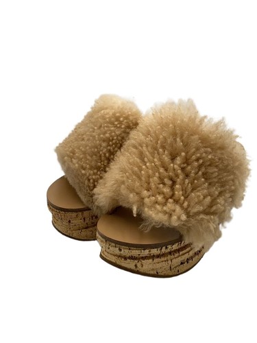 Chloe sandals fur beige - chloe,