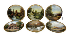 Vintage Wall Plates x6 Rural