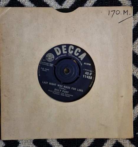 Billy fury last night - fury,
