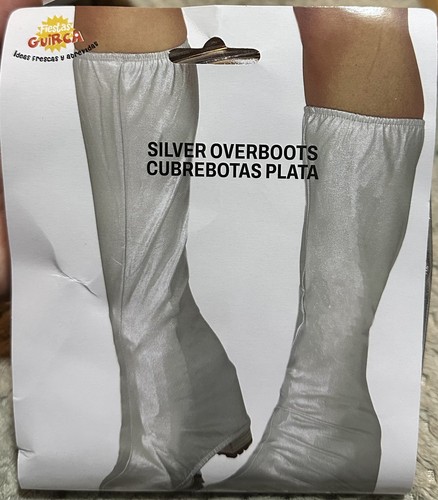 White silver boot tops - white,