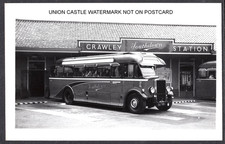 PLAIN BACK REAL PHOTO POSTCARD SIZE CRAWLEY BUS STATION SOUTHDOWN COACH