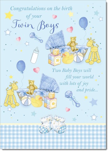 Doodlecards new baby twins - doodlecards,