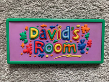 Personalised 3D Bedroom Door Name Plaque David's Room By John Hinde