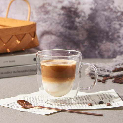 Double wall glass coffee mugs - wall,