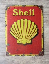Shell vintage wooden sign