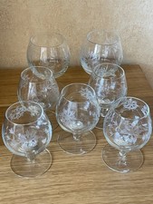 Vintage Etched Glass Brandy