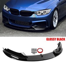 FOR BMW F32 F33 F36 4 SERIES FRONT SPLITTER LIP M PERFORMANCE GLOSS BLACK 14-20