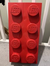 Large Red 8 Stud official LEGO Brick Storage Box Container Stackable
