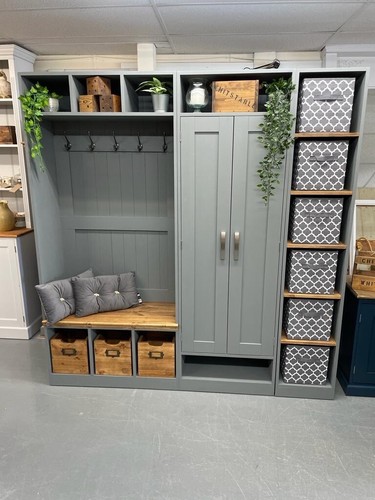 Mud room storage bench pine - bench,