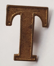 WW1 Era Brass Shoulder Title