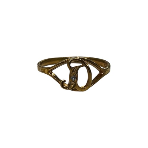 9ct yellow gold initial - 9k,
