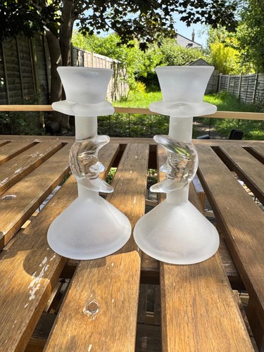 Pair vintage frosted - pair,