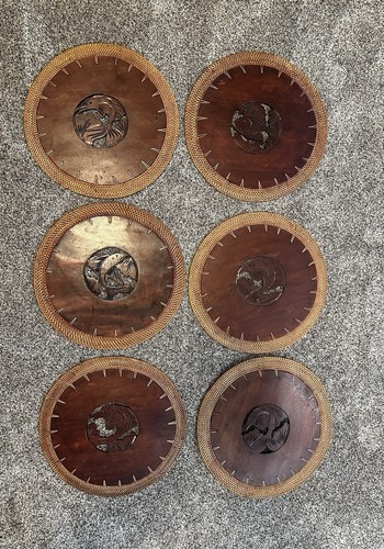 Round hand carved - wood, and