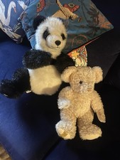 Vintage Merrythought Bear And Panda
