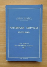 BR Scottish Region railway timetable: June - September 1963 with map