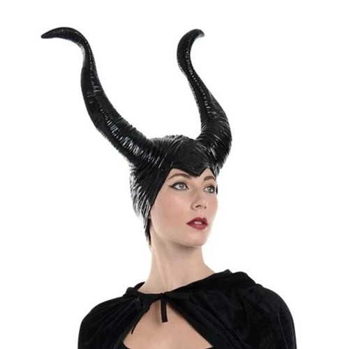 Black latex maleficent - latex, horns