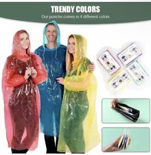 5pcs Disposable Unisex Rain Coats Emergency Rain Poncho Waterproof Festivals