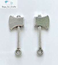 Tibetan silver axe wood - axe,