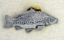 Mirror Carp Fish Pin Badge