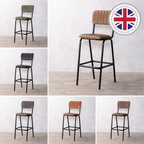 Real leather restaurant stools - leather,