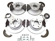 BMW 318i 318D E90 FRONT & REAR BRAKE DISCS PADS & SENSORS SHOES KIT CHECK SIZE 