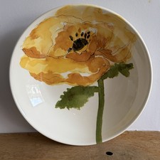 Royal Stafford Serving Bowl 'Radio' Yellow Poppy Oven to Table England 10.5"