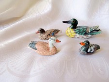 4 LITTLE HAND-PAINTED MODEL DUCKS