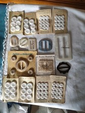 Vintage Collection Of Dressmaker's Buckles And Buttons