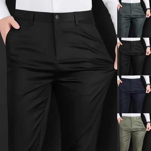 Men suit pants elastic waist - suit,