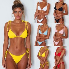 Womens Push-Up Padded Bikini Set Strappy Bathing Suit Swimsuit Swimwear Beach