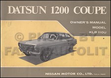 1971 Datsun 1200 COUPE Owners Manual Original OEM User Guide Book B110 Series