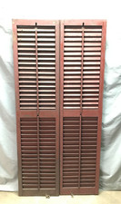 Pair Antique Window Wood 16x66