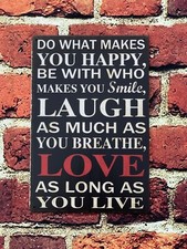 Inspirational Metal Vintage Retro Home Bar Poster Large Tin Wall Sign 12 x 8"