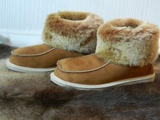 Women's Mens Genuine Sheepskin Slippers Boots 100% Leather natural Fur