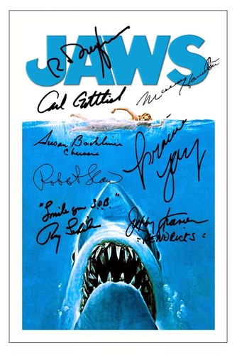 Jaws cast multi signed - cast,