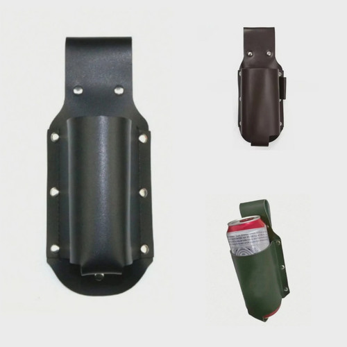Leather bottle holder belt - bottle,