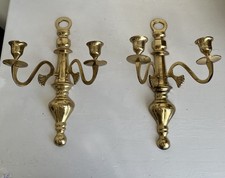 Two Vintage Gold Brass Metal