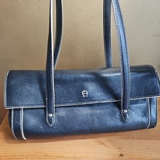 Etienne Aigner Designer Blue Small/Medium Sized Handbag Vintage used 