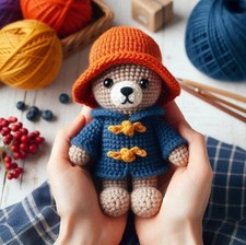 CUTE 13cm TALL PADDINGTON BEAR CROCHET AMIGURUMI KNIT PATTERN ONLY FREE PP