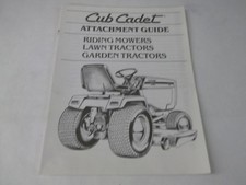 Cub Cadet riding mower lawn tractor and garden tractor attachment guide