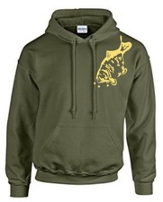 CARP FISHING CLOTHING, HOODY. MIRROR CARP, 3 COLOURS, SIZE S - 3XL.