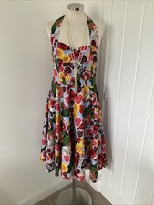 Hell Bunny Vixen Day Of The Dead 50’s Style Circle Dress Size L BNWOT FREE POST