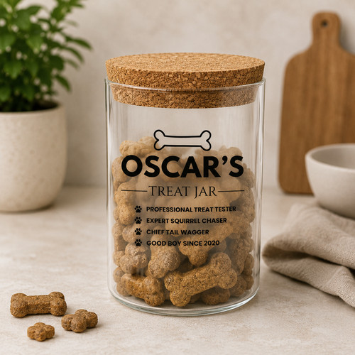 Personalised dog treat glass - personalised,