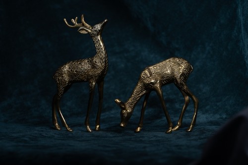 Bronze deers size about - deers., 17cm