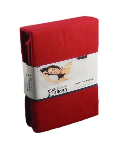 Red flannelette pillowcases - red,