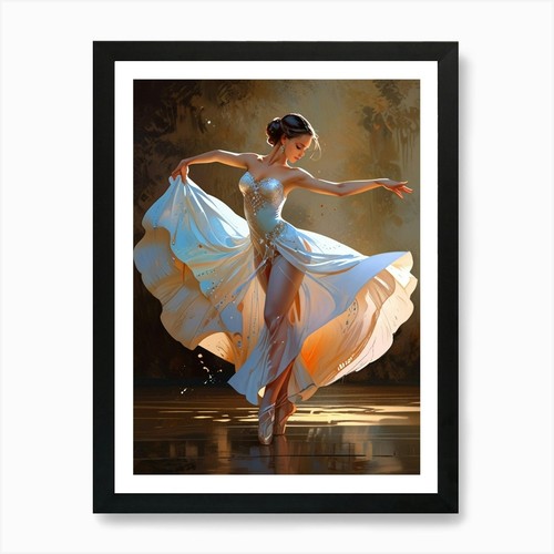 Ballerina art print framed - ballerina,