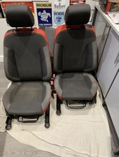 red and black ford fiesta