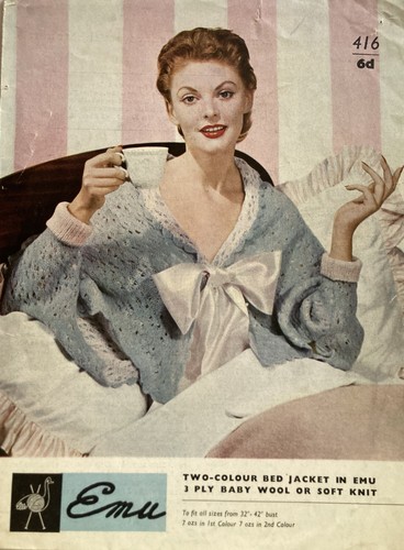 1950 ladies bed jacket - 1950's, judy